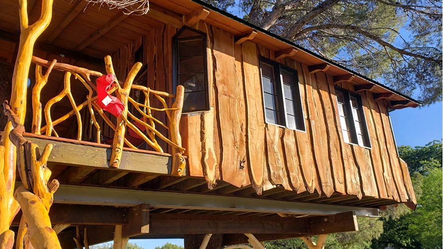 Window of mesquite treehouse