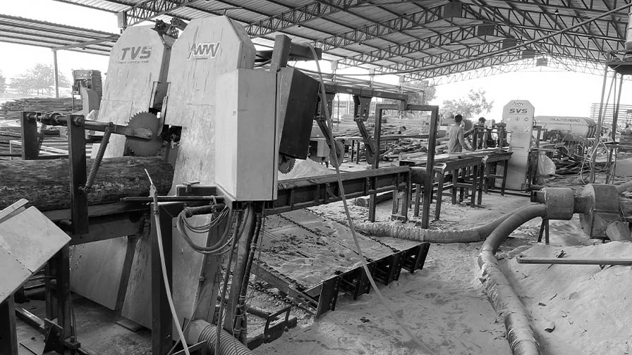 Sunder vertical sawmilling