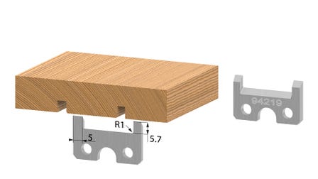 Relief Back Cut Flooring Moulder Knives (Set of 2)