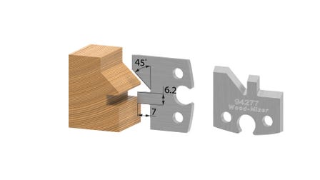 Groove V-Joint Moulder Knives (Set of 2)