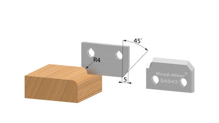 Right Radius Moulder Knives (Set of 2)