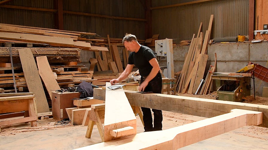 Paul Grainger at his carpentry shop