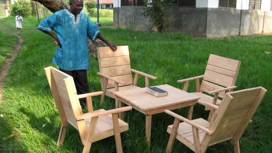 Wood furniture in Congo