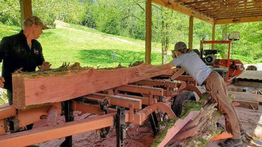 Narrow Gate cedar boards sawmill