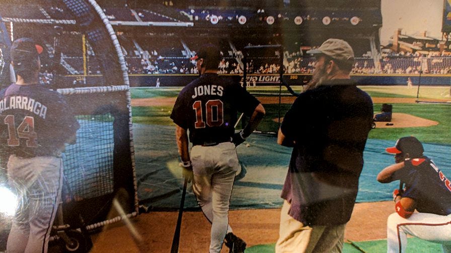 Chris Young with Chipper Jones