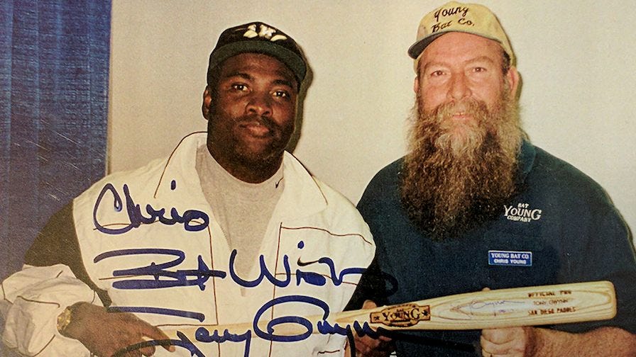 Chris Young with Tony Gwynn