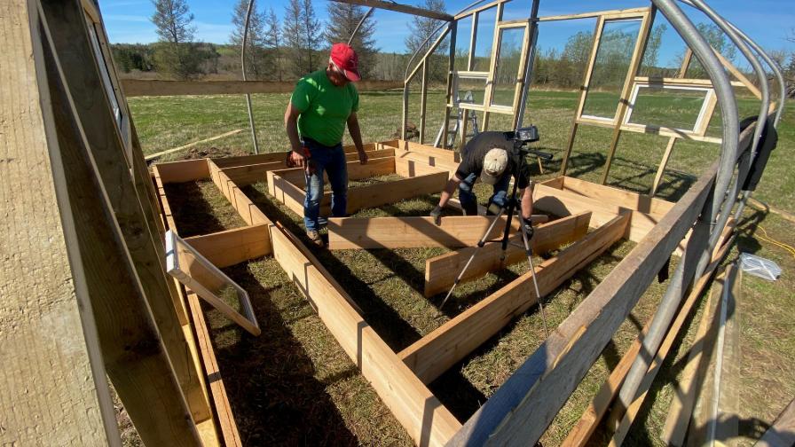 Working a the greenhouse