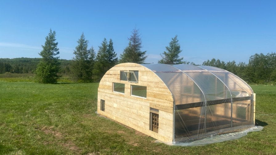 Greenhouse made of wood